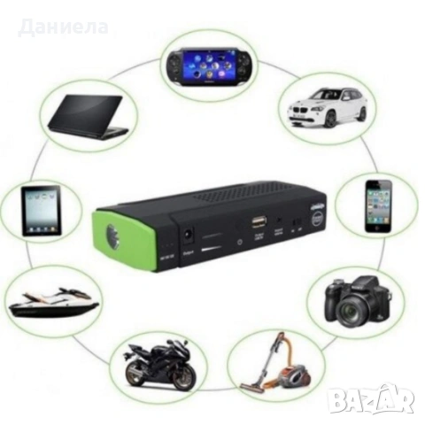 Мултифункционално стартерно устройство и компресор 2 в 1 Car Jump Starter 69800mAh, снимка 8 - Други стоки за дома - 54055400