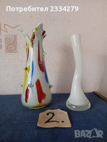 Старо духано стъклено изкуство, кристално цветно стъкло МУРАНО стил, ръчна изработка. , снимка 9 - Антикварни и старинни предмети - 52188078