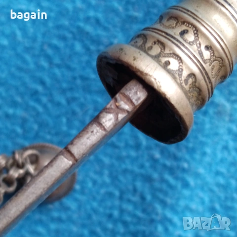 Уникален старинен нож, кама., снимка 5 - Антикварни и старинни предмети - 54076251