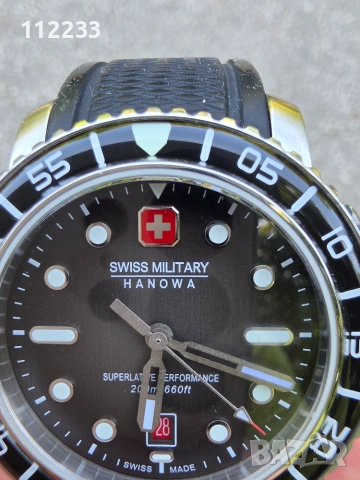 Swiss Military Hanowa Black Marlin Silicone Strap Men Watch SMWGN0001701, снимка 7 - Мъжки - 55079799