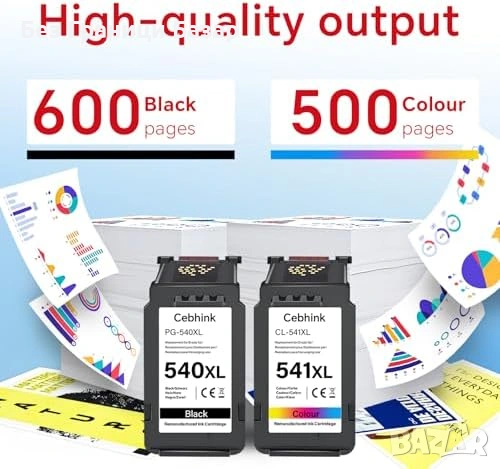 Комплект мастилници Canon PG-540XL CL-541XL черна цветна за Pixma TS5151 MG3600 тонер касета принтер, снимка 3 - Консумативи за принтери - 55219030