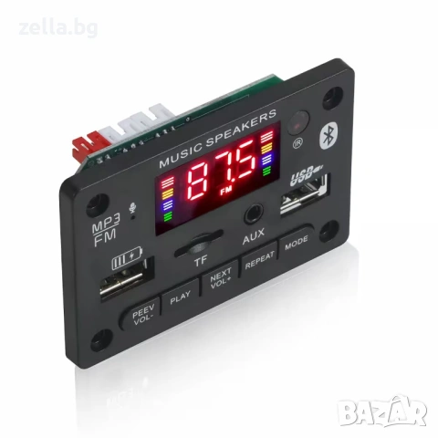 Bluetooth 5.0 аудио модул с усилвател 2x40W, FM радио, MP3, USB, TF карта, 5V-12V 10291, снимка 5 - Ресийвъри, усилватели, смесителни пултове - 54663087
