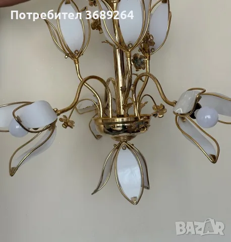 Ретро месингов полилей, снимка 2 - Полилеи - 55615062