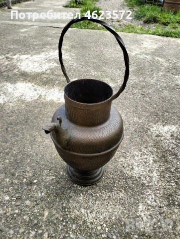 Стар меден съд кана, снимка 2 - Антикварни и старинни предмети - 54109933