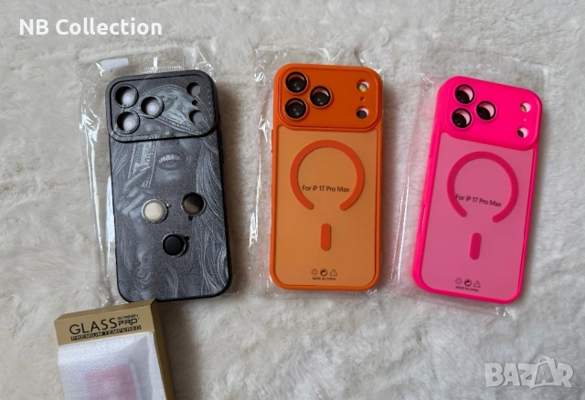 Кейсове MagSafe IPhone 17 Pro Max розов черен, снимка 2 - Калъфи, кейсове - 54108720