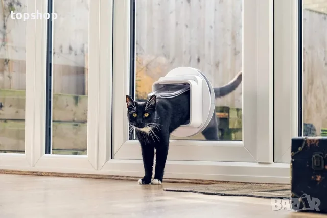 Чисто нова смарт WiFi врата за котки с микрочип SureFlap Cat Flap Connect (DualScan)  , снимка 6 - За котки - 55419622