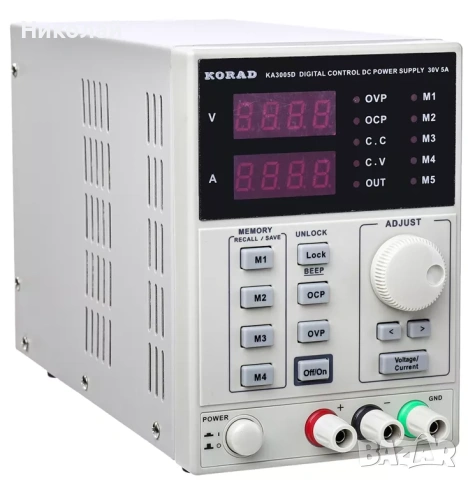 Захранващ блок KORAD KA3005D, 30V, 5A с цифров дисплей (V/A), снимка 3 - Ремонт на телефони - 55142474