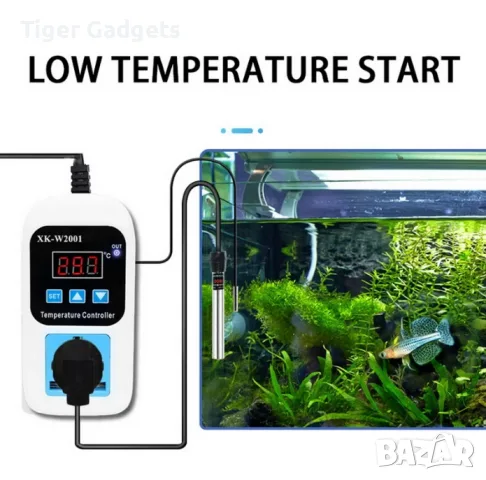 Дигитален термостат XK-W2001, температурен контролер -50°C до +110°C, LCD дисплей, 10A, снимка 2 - Друга електроника - 55299951