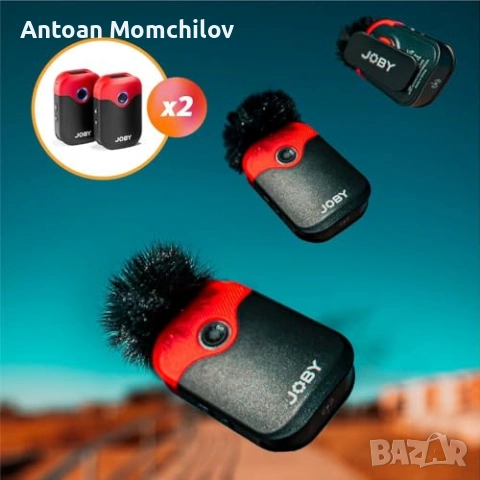 Безжичен микрофон Joby Wavo AIR 2 4GHz 2 lav микрофона, снимка 2 - Микрофони - 55288574
