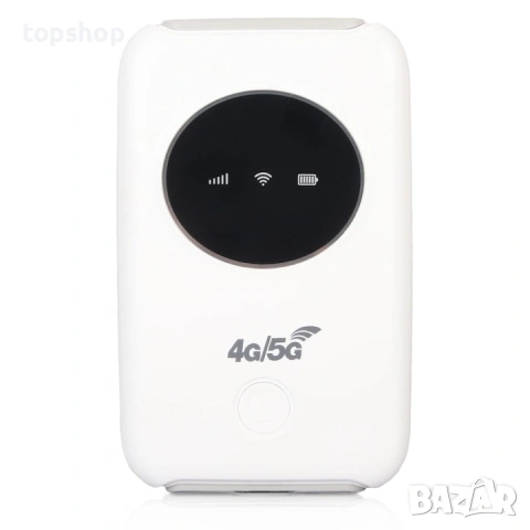 4G/5G Wi-Fi рутер, Слот за SIM карта, Преносим, 3200mAh, Бял, 10 x 6 см, BIGLISTENING®, снимка 6 - Рутери - 54317422