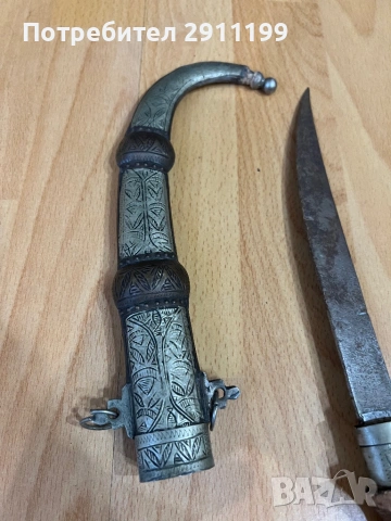 Стара арабска кама / ханджар, снимка 3 - Антикварни и старинни предмети - 54281210