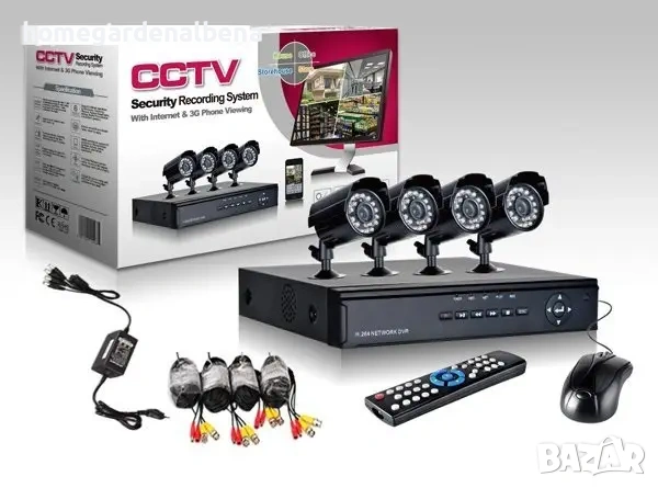 Комплект 4 камери с DVR – Сигурност и контрол по всяко време! 📹