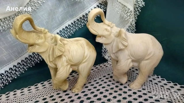 Фигура на слон от изкуствен мрамор