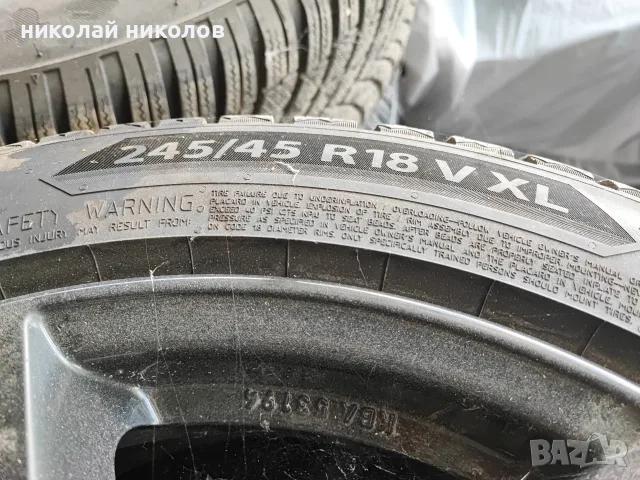 Комплект 18цола джанти за БМВ с почти нови зимни гуми, снимка 2 - Гуми и джанти - 55302184