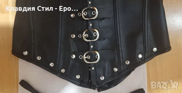 Промоция -10% 🎀 Секси кожен корсет с прашка , снимка 10 - Бельо - 44760431