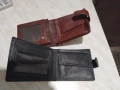 Портфейли естествена кожа нови с вътрешен цип и много прегради 120х95 мм, снимка 3
