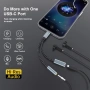 Преходник DAC USB C към 3,5 мм Aux жак за слушалки и адаптер за зарядно USB C 60W бързо зареждане , снимка 9