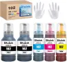 Комплект мастила съвместими с Epson 102 – 5 броя за EcoTank принтери – Black, Cyan, Magenta, Yellow, снимка 1