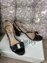 Сандали Emporio, лачени, нисък дебел ток, размер 36, снимка 1