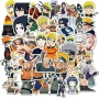 Комплект стикери Naruto Shippuden – 50 броя PVC водоустойчиви лепенки с UV защита | За лаптоп 10170, снимка 1
