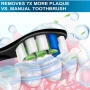 Резервни глави за четка Philips Sonicare, 8 избелващи + 8 прецизно почистващи, черни, снимка 2
