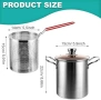 Тенджера за аспержи и паста 3L 16см с цедка Inox, снимка 2