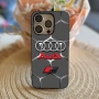 Силиконов Калъф за iPhone с лого Audi, снимка 1