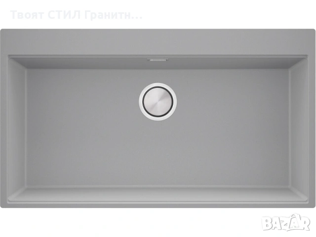 Сива кухненска гранитна мивка Осло 90 XXL Top 880 x 500 мм, снимка 8 - Мивки - 54700675