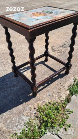 Малка помощна масичка с плочки, снимка 6 - Маси - 54121088