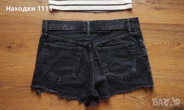 Къси панталонки MANGO + кроп топ, размер 34 XS, перфектни, снимка 5 - Къси панталони и бермуди - 54371901