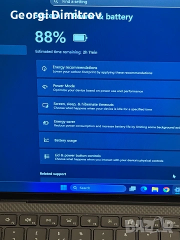 Dell XPS 13 9310 I5-1145G7/8RAM/512NVMe/Iris XE Graphics/Full HD+, снимка 7 - Лаптопи за работа - 54984052