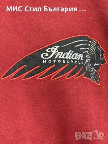 Яке BOMBER INDIAN 125th Varsity Jacket Red, снимка 4 - Якета - 55360959