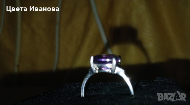 продавам сребърен пръстен, снимка 3 - Пръстени - 54263233