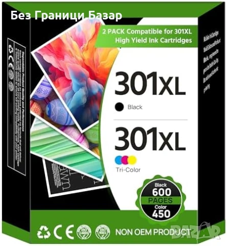 Нови Съвместими HP 301XL касети черна и цветна ENVY DeskJet принтер тонер мастило