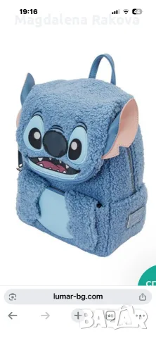 Lilo & Stitch плюш раница Loungefly, снимка 6 - Раници - 55598106