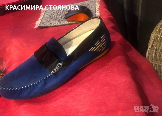 Мъжки мокасини на Armani , снимка 3 - Мокасини - 54908576