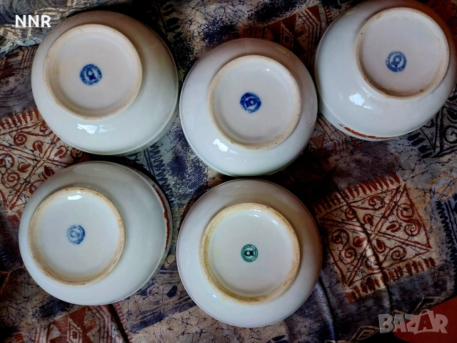 Порцеланови купи - 5 бр., снимка 2 - Сервизи - 54079911