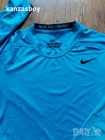 NIKE PRO COMBAT CORE COMPRESSION - мъжка фитнес блуза М, снимка 3 - Блузи - 54115007