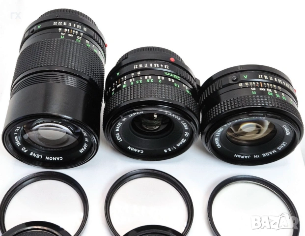 Canon New FD 28mm, 50mm, 135mm, снимка 2 - Обективи и филтри - 54587306