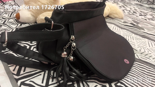 Стилна черна дамска чанта 2в1 – нова,удобна и интересна 