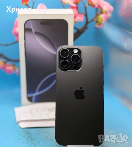 ГАРАНЦИОНЕН!!! Apple iPhone 16 Pro Max, 256GB, 5G, Black Titanium  , снимка 2 - Apple iPhone - 54632828