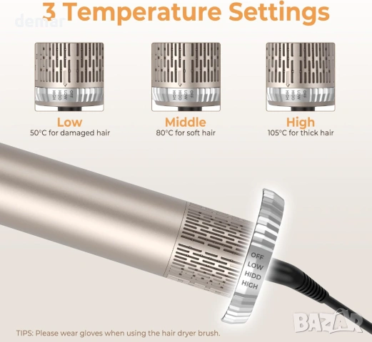 6 в 1 многофункционален комплект за стилизиране на коса, 1000 W, 30 мм, снимка 5 - Сешоари - 54048101
