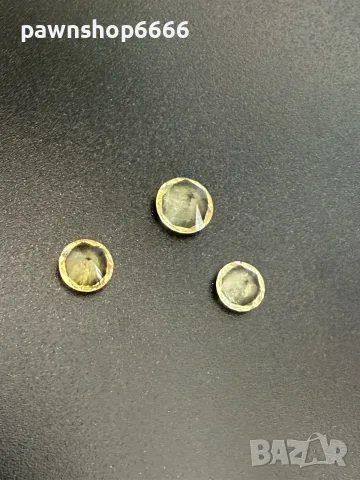 Комплект 3 естествени цитрина – общо 2,15 ct – кръгъл брилянтен, снимка 16 - Бижутерийни комплекти - 55483477