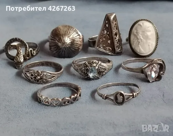 Сребърни пръстени големи размери, цени от 18 до 54 евро, снимка 3 - Пръстени - 55337661