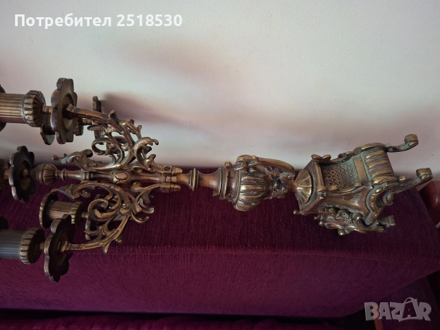 Старинни свещници, снимка 4 - Антикварни и старинни предмети - 54999156