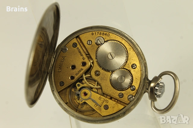 OMEGA Стар Швейцарски Джобен Часовник 15 Камъка, снимка 7 - Антикварни и старинни предмети - 54808890
