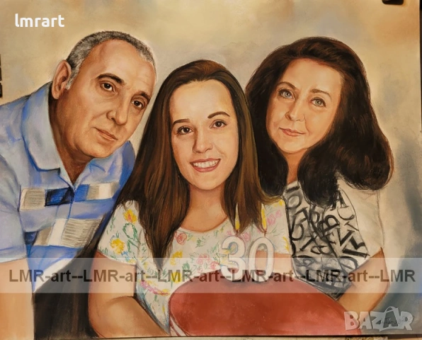 Рисувам ръчно  ПОРТРЕТИ  с пастели, маслени бои и графит., снимка 15 - Картини - 54922354