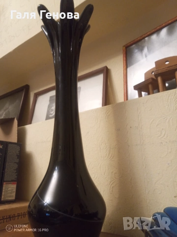 Ваза синьо духано стъкло, снимка 5 - Вази - 54059226