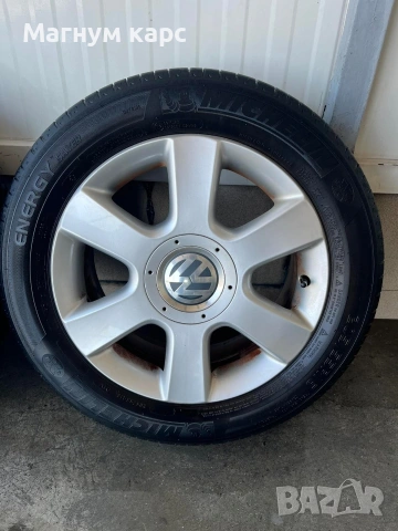 Оригинални джанти за VW 16" (5x112) + Гуми Michelin, снимка 2 - Гуми и джанти - 54429756