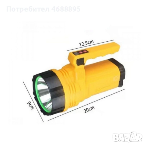 Акумулаторен водоустойчив фенер - прожектор GF-599, снимка 4 - Прожектори - 53970468